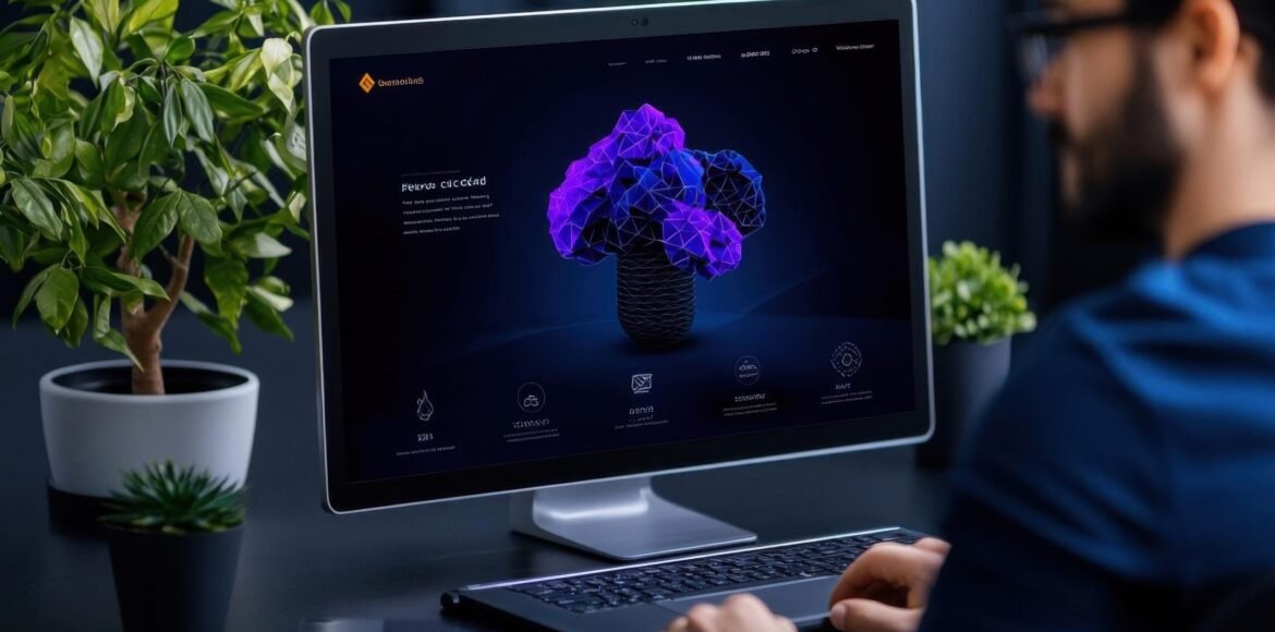 Corporate branding slide deck featuring sharp vector illustrations and clean typography