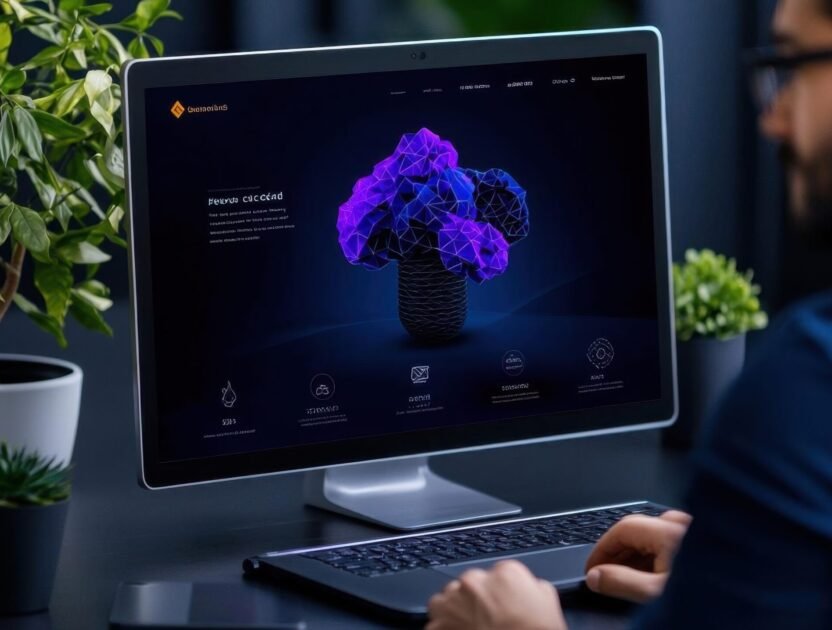 Corporate branding slide deck featuring sharp vector illustrations and clean typography