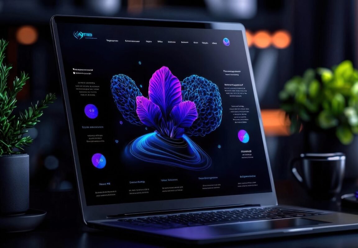 Entrepreneurial showcase presentation with modern graphic design and subtle gradients