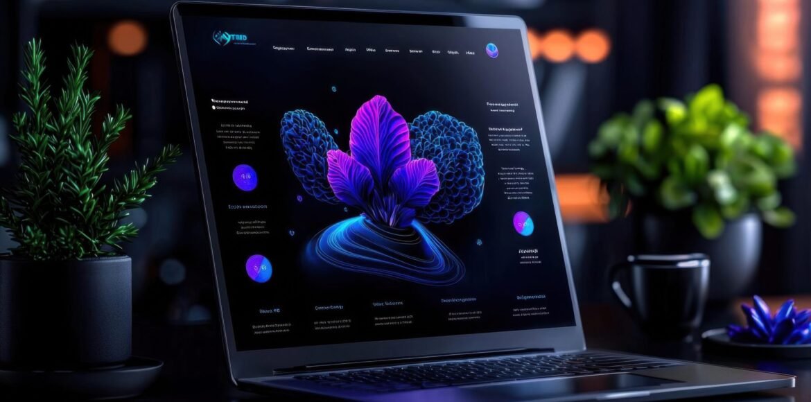 Entrepreneurial showcase presentation with modern graphic design and subtle gradients