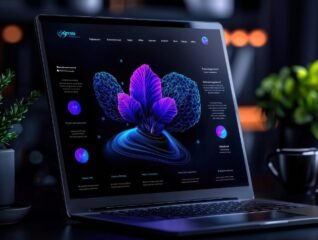 Entrepreneurial showcase presentation with modern graphic design and subtle gradients