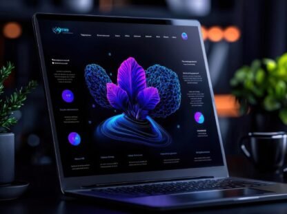 Entrepreneurial showcase presentation with modern graphic design and subtle gradients