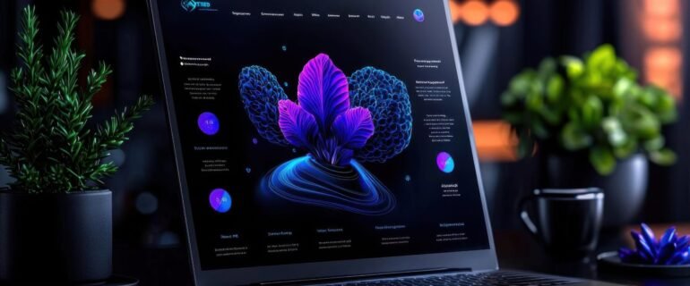 Entrepreneurial showcase presentation with modern graphic design and subtle gradients